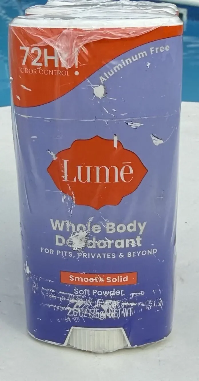 (3) Lume Deodorant Smooth Solid Stick Soft Powder 2.6 oz each